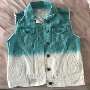 Ombré denim vest